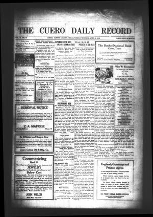 The Cuero Daily Record (Cuero, Tex.), Vol. 44, No. 79, Ed. 1 Tuesday, April 4, 1916