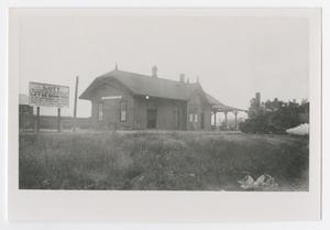 Primary view of object titled '[Railroad Station in Lott]'.