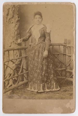[Unknown African American Woman Posing by Fence]