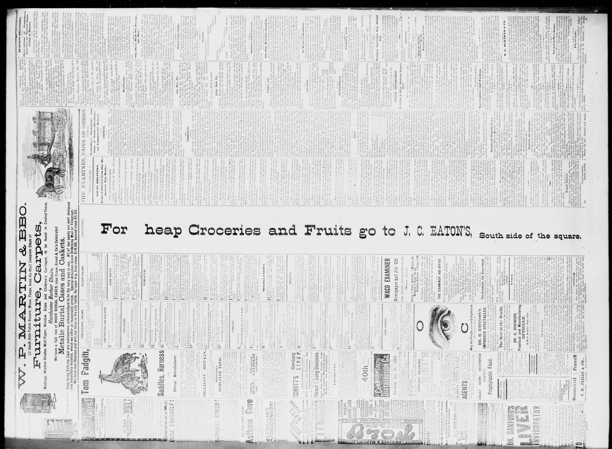 The Waco Daily Examiner. (Waco, Tex.), Vol. 13, No. 259, Ed. 1, Thursday, January 5, 1882
                                                
                                                    [Sequence #]: 3 of 4
                                                
