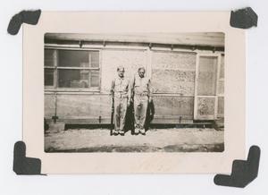 [Two Soldiers with Rifles at Camp Barkeley]