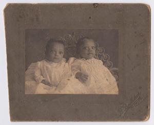 Primary view of object titled '[Two African American Babies]'.