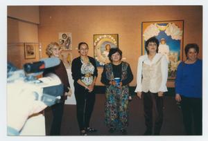 Primary view of object titled '[Women Posing with Artwork]'.