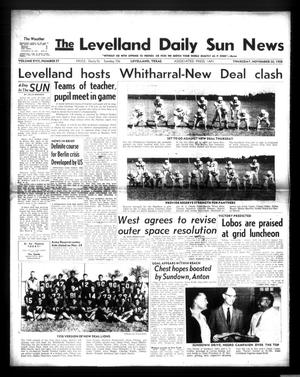 Primary view of object titled 'The Levelland Daily Sun News (Levelland, Tex.), Vol. 17, No. 57, Ed. 1 Thursday, November 20, 1958'.