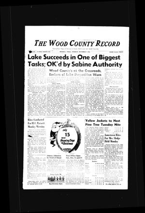 The Wood County Record (Mineola, Tex.), Vol. [24], No. 36, Ed. 1 Tuesday, December 7, 1954