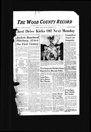 The Wood County Record (Mineola, Tex.), Vol. 24, No. 26, Ed. 1 Tuesday, September 28, 1954