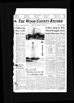 The Wood County Record (Mineola, Tex.), Vol. 24, No. 28, Ed. 1 Tuesday, October 12, 1954