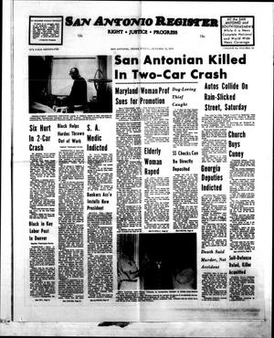 Primary view of object titled 'San Antonio Register (San Antonio, Tex.), Vol. 44, No. 20, Ed. 1 Friday, October 31, 1975'.