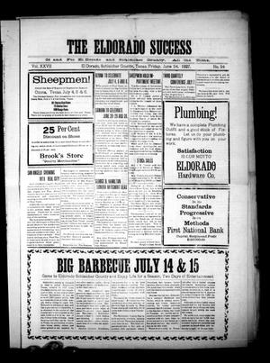The Eldorado Success (Eldorado, Tex.), Vol. 27, No. 24, Ed. 1 Friday, June 24, 1927