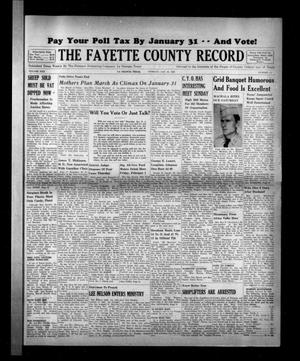 The Fayette County Record (La Grange, Tex.), Vol. 30, No. 26, Ed. 1 Tuesday, January 29, 1952