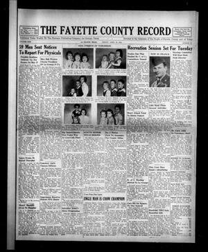 Primary view of object titled 'The Fayette County Record (La Grange, Tex.), Vol. 30, No. 49, Ed. 1 Friday, April 18, 1952'.