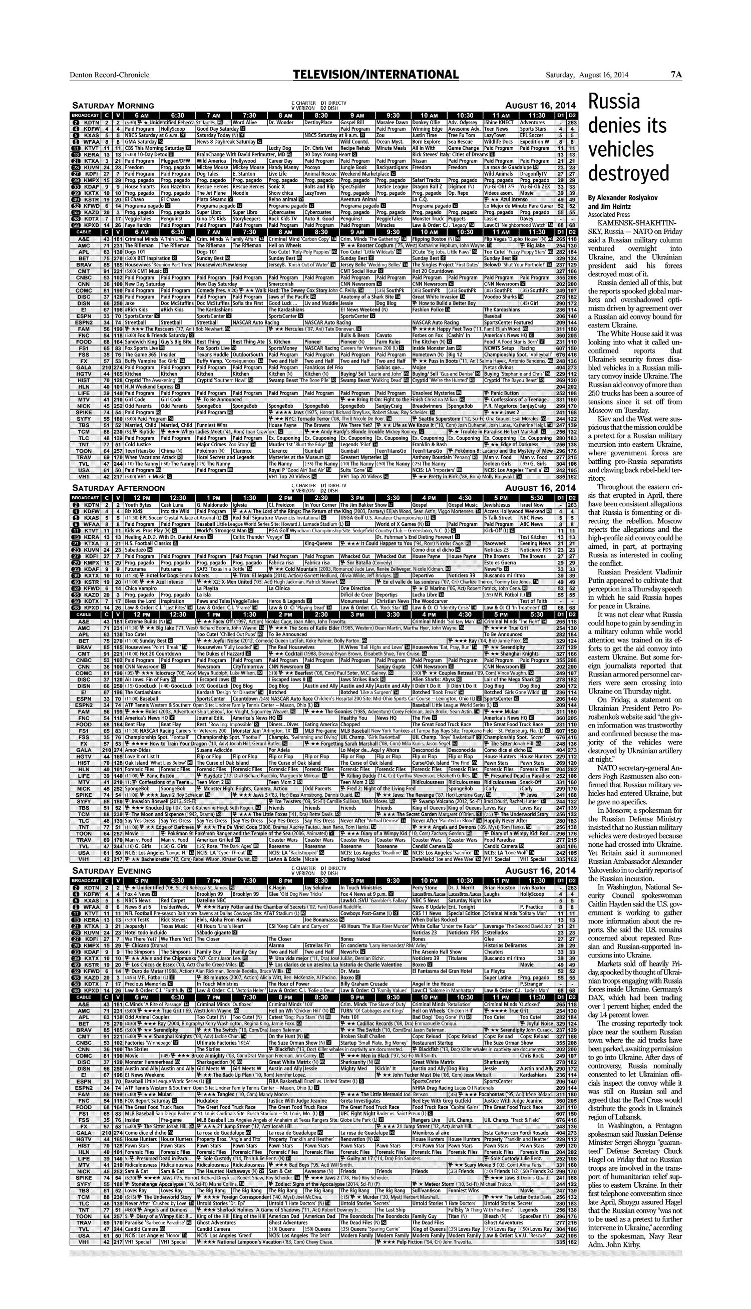 Denton Record-Chronicle (Denton, Tex.), Vol. 111, No. 14, Ed. 1 Saturday, August 16, 2014
                                                
                                                    [Sequence #]: 7 of 22
                                                