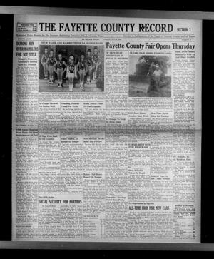 Primary view of object titled 'The Fayette County Record (La Grange, Tex.), Vol. 33, No. 97, Ed. 1 Tuesday, October 4, 1955'.