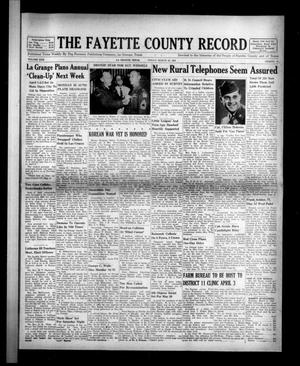The Fayette County Record (La Grange, Tex.), Vol. 30, No. 43, Ed. 1 Friday, March 28, 1952