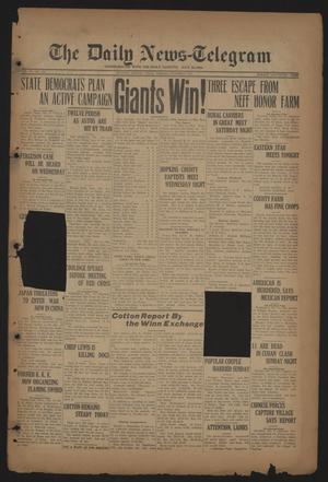 The Daily News-Telegram (Sulphur Springs, Tex.), Vol. 26, No. 240, Ed. 1 Monday, October 6, 1924