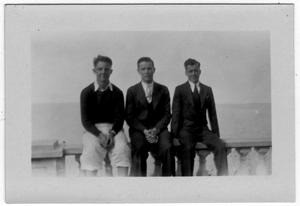 Primary view of object titled '[Two Unidentified Men and Robert K. Blackshear]'.