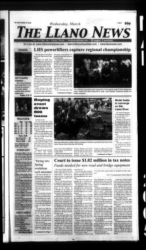 Primary view of object titled 'The Llano News (Llano, Tex.), Vol. 117, No. 24, Ed. 1 Wednesday, March 16, 2005'.