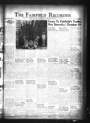 The Fairfield Recorder (Fairfield, Tex.), Vol. 79, No. 5, Ed. 1 Thursday, October 21, 1954