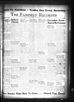 The Fairfield Recorder (Fairfield, Tex.), Vol. 79, No. 12, Ed. 1 Thursday, December 9, 1954