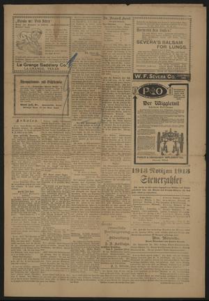 Primary view of object titled 'La Grange Deutsche Zeitung. (La Grange, Tex.), Ed. 1 Thursday, January 1, 1914'.