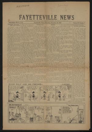 Fayetteville News (Fayetteville, Tex.), Vol. 4, No. 7, Ed. 1 Thursday, December 29, 1927