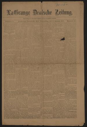 Primary view of object titled 'La Grange Deutsche Zeitung. (La Grange, Tex.), Vol. 15, No. 22, Ed. 1 Thursday, January 12, 1905'.
