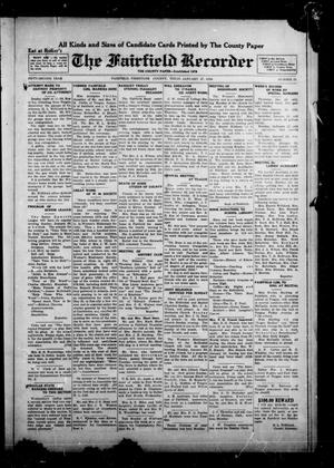 Primary view of object titled 'The Fairfield Recorder (Fairfield, Tex.), Vol. 52, No. 21, Ed. 1 Friday, January 27, 1928'.