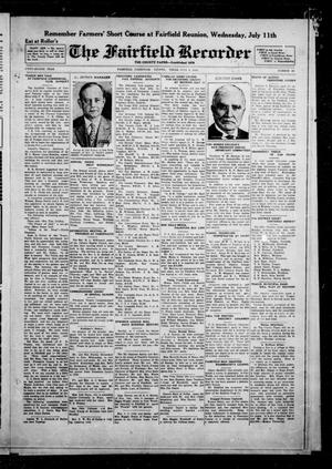 The Fairfield Recorder (Fairfield, Tex.), Vol. 52, No. 43, Ed. 1 Friday, July 6, 1928
