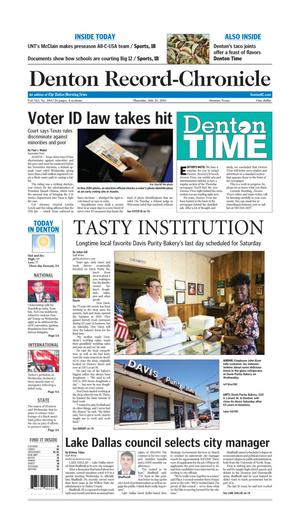 Denton Record-Chronicle (Denton, Tex.), Vol. 112, No. 354, Ed. 1 Thursday, July 21, 2016