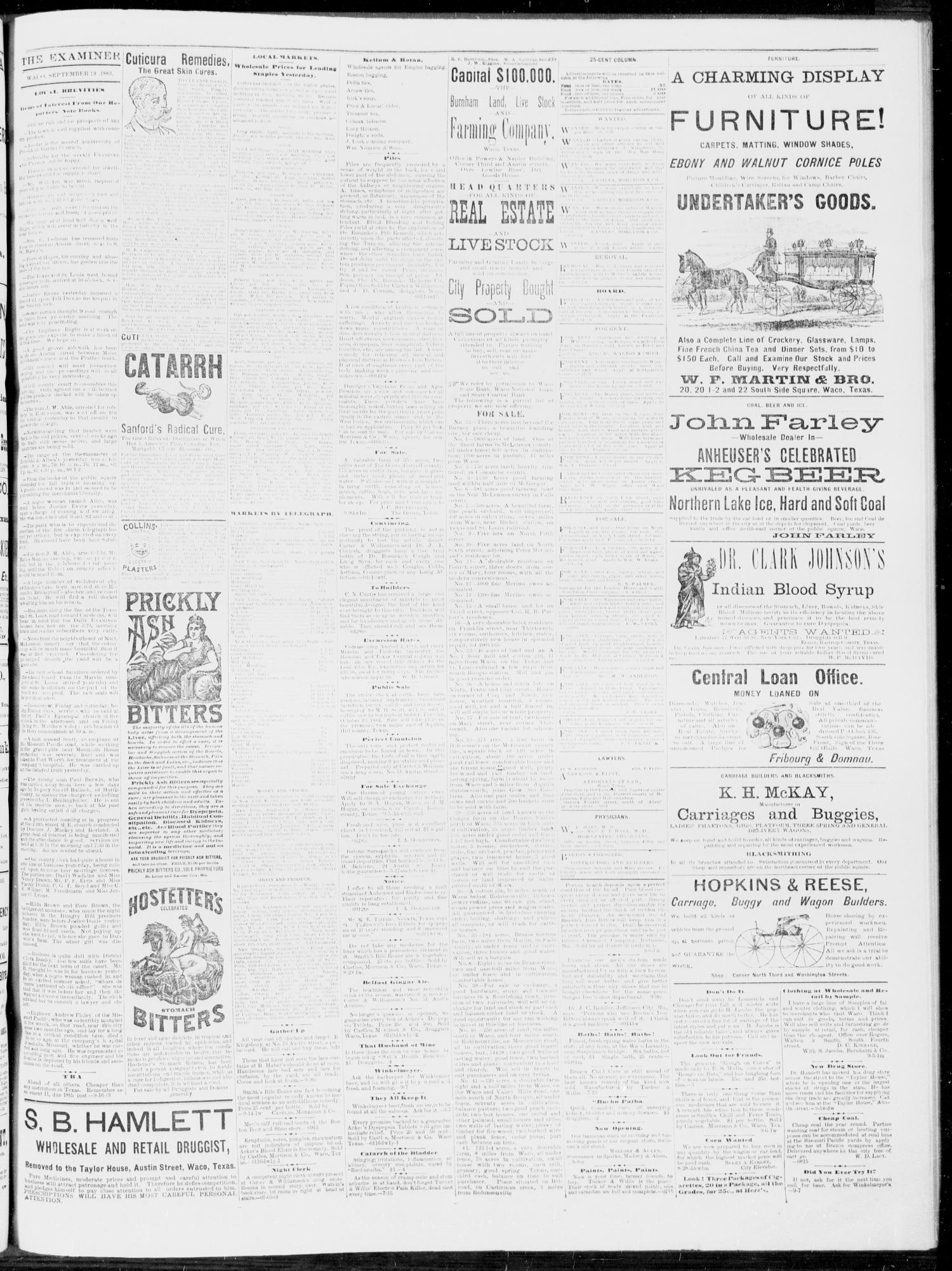 The Waco Daily Examiner. (Waco, Tex.), Vol. 16, No. 235, Ed. 1, Wednesday, September 19, 1883
                                                
                                                    [Sequence #]: 3 of 4
                                                