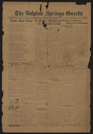 Primary view of object titled 'The Sulphur Springs Gazette (Sulphur Springs, Tex.), Vol. 59, No. 2, Ed. 1 Friday, January 12, 1923'.