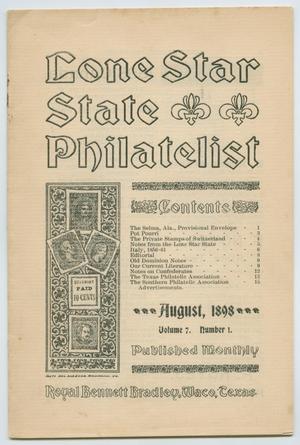 Primary view of object titled 'Lone Star State Philatelist, Volume 7, Number 1, August 1898'.