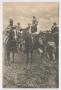 Postcard: [Geronimo and U.S. guards on horseback]