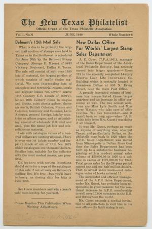 The New Texas Philatelist, Volume 1, Number 6, June 1949