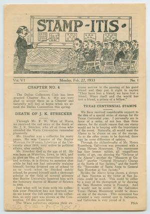 Stamp-Itis, Volume 6, Number 1, February 1933