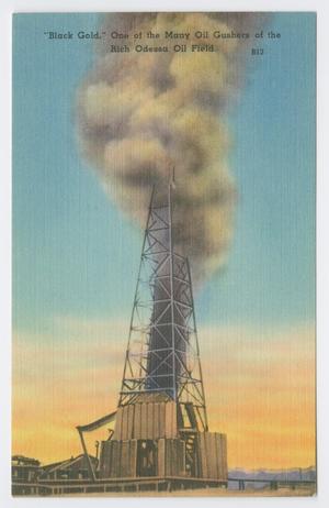 [Postcard of a Gushing Oil Rig]