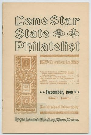 Primary view of object titled 'Lone Star State Philatelist, Volume 7, Number 5, December 1898'.