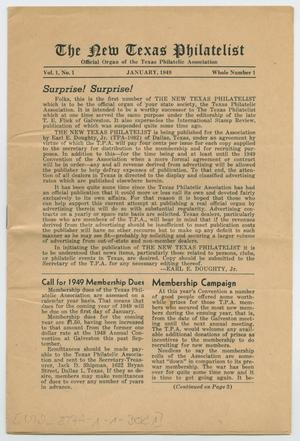The New Texas Philatelist, Volume 1, Number 1, January 1949