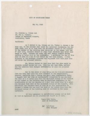 [Letter from R. C. Hoppe to Charles A. Prince and Joe B. Plosser, May 22, 1942]