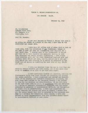 [Letter from Robert Young to M. H. Knowles, October 16, 1942]