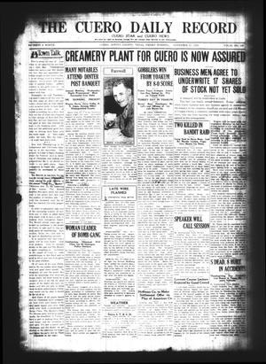 The Cuero Daily Record (Cuero, Tex.), Vol. 63, No. 127, Ed. 1 Friday, November 27, 1925