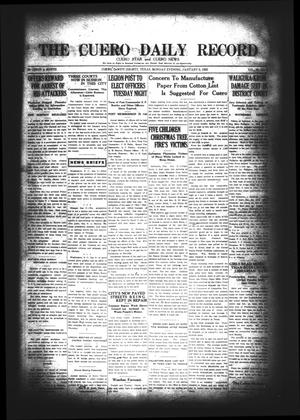 The Cuero Daily Record (Cuero, Tex.), Vol. 56, No. 7, Ed. 1 Monday, January 9, 1922
