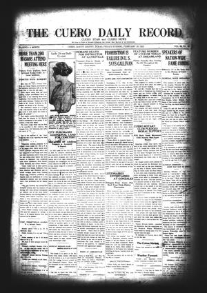 The Cuero Daily Record (Cuero, Tex.), Vol. 56, No. 35, Ed. 1 Friday, February 10, 1922