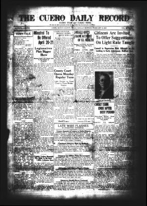The Cuero Daily Record (Cuero, Tex.), Vol. 62, No. 32, Ed. 1 Sunday, February 8, 1925