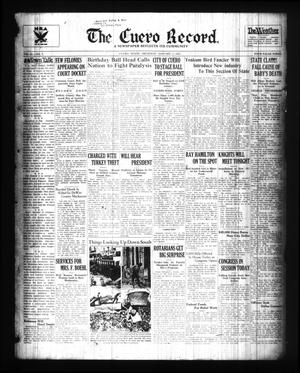 Primary view of object titled 'The Cuero Record. (Cuero, Tex.), Vol. 41, No. 2, Ed. 1 Thursday, January 3, 1935'.
