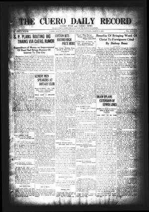 The Cuero Daily Record (Cuero, Tex.), Vol. 58, No. 57, Ed. 1 Thursday, March 8, 1923
