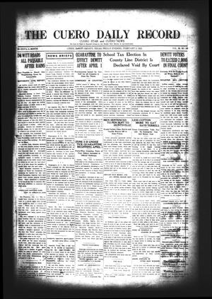 The Cuero Daily Record (Cuero, Tex.), Vol. 56, No. 29, Ed. 1 Friday, February 3, 1922