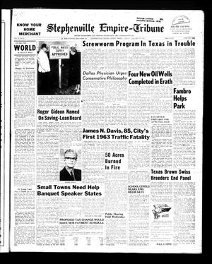 Primary view of object titled 'Stephenville Empire-Tribune (Stephenville, Tex.), Vol. 93, No. 4, Ed. 1 Friday, January 25, 1963'.