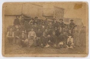 [Group in Front of Goldthwaite Drugs and Groceries]