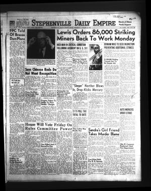 Primary view of object titled 'Stephenville Daily Empire (Stephenville, Tex.), Vol. 1, No. 98, Ed. 1 Wednesday, January 18, 1950'.